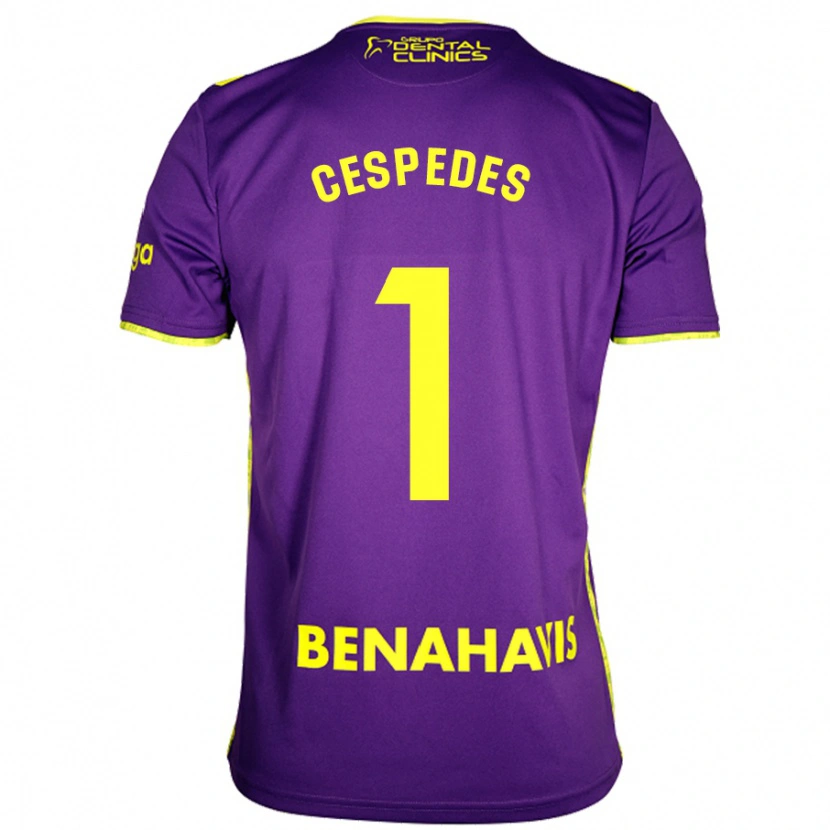 Danxen Kinder Andrés Céspedes #1 Lila Gelb Auswärtstrikot Trikot 2024/25 T-Shirt Schweiz