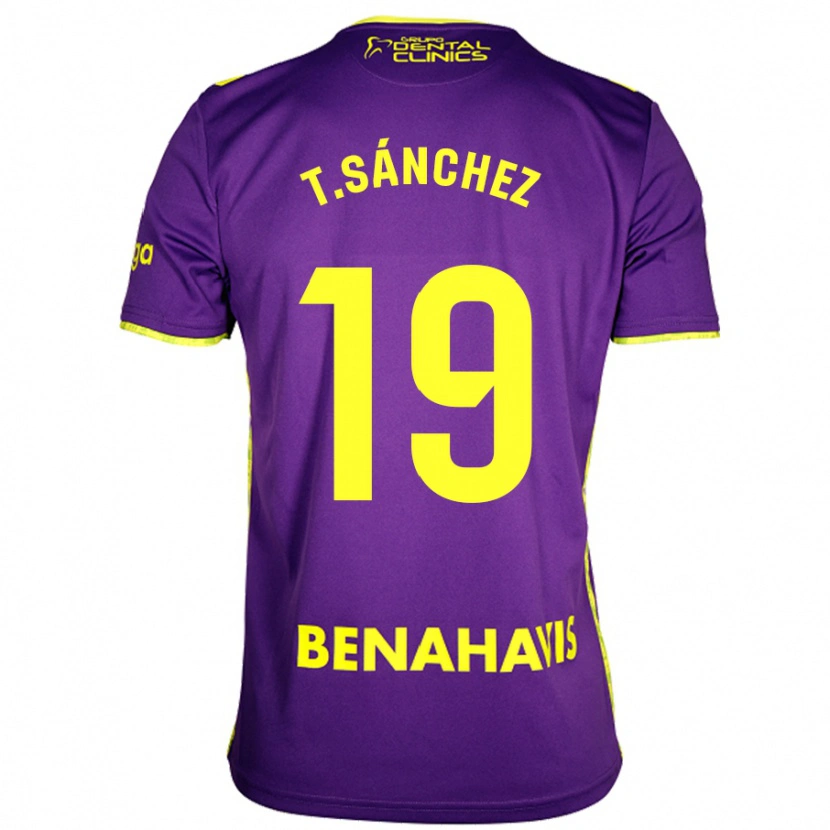 Danxen Kinder Toni Sánchez #19 Lila Gelb Auswärtstrikot Trikot 2024/25 T-Shirt Schweiz