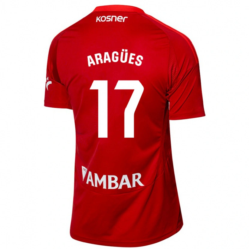 Danxen Kinder Chema Aragües #17 Weiß Blau Auswärtstrikot Trikot 2024/25 T-Shirt Schweiz