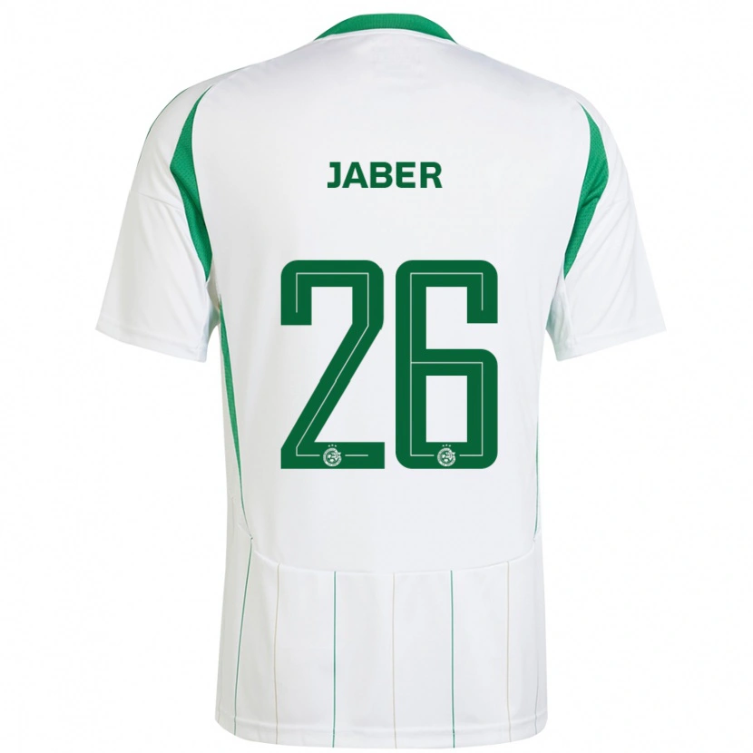 Danxen Kinder Mahmoud Jaber #26 Weiß Grün Auswärtstrikot Trikot 2024/25 T-Shirt Schweiz