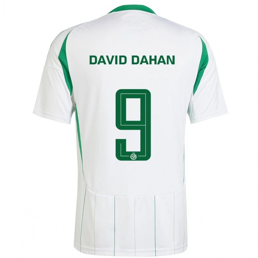 Danxen Kinder Omer David Dahan #9 Weiß Grün Auswärtstrikot Trikot 2024/25 T-Shirt Schweiz