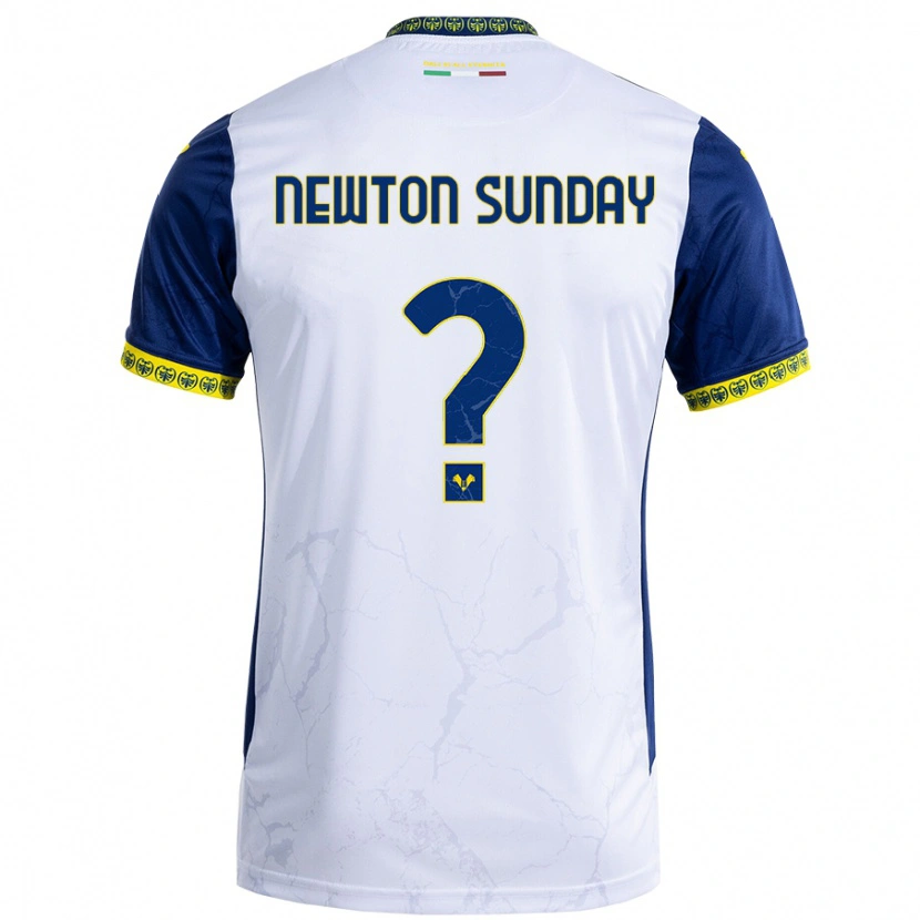 Danxen Kinder Eloghosa Newton Sunday #0 Weiß Blau Auswärtstrikot Trikot 2024/25 T-Shirt Schweiz