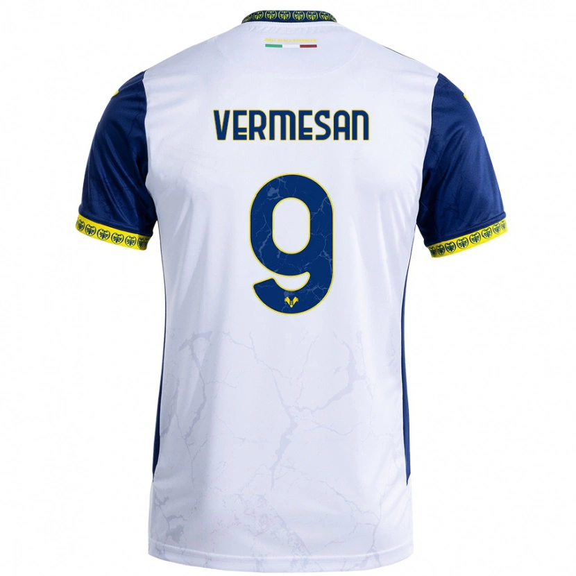 Danxen Kinder Ioan Vermeșan #9 Weiß Blau Auswärtstrikot Trikot 2024/25 T-Shirt Schweiz