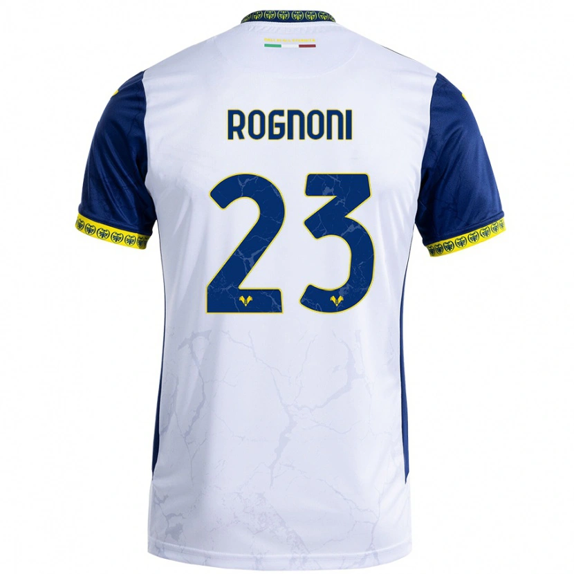 Danxen Kinder Alessia Rognoni #23 Weiß Blau Auswärtstrikot Trikot 2024/25 T-Shirt Schweiz