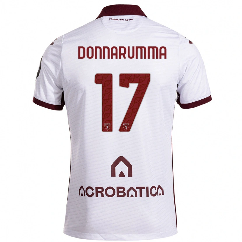 Danxen Kinder Antonio Donnarumma #17 Weiß Kastanienbraun Auswärtstrikot Trikot 2024/25 T-Shirt Schweiz