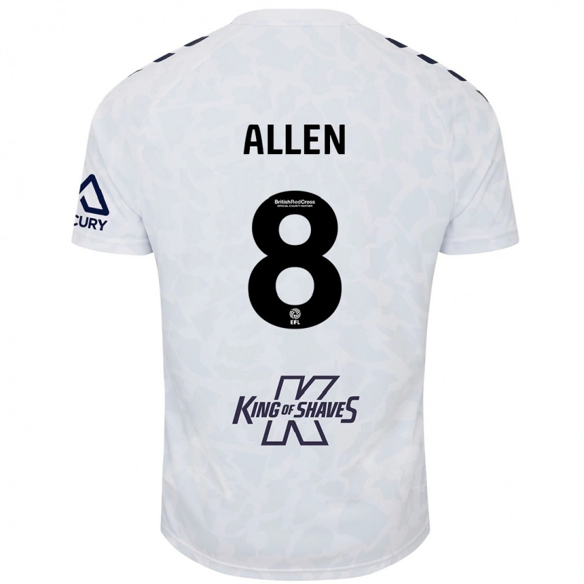 Danxen Kinder Jamie Allen #8 Weiß Auswärtstrikot Trikot 2024/25 T-Shirt Schweiz