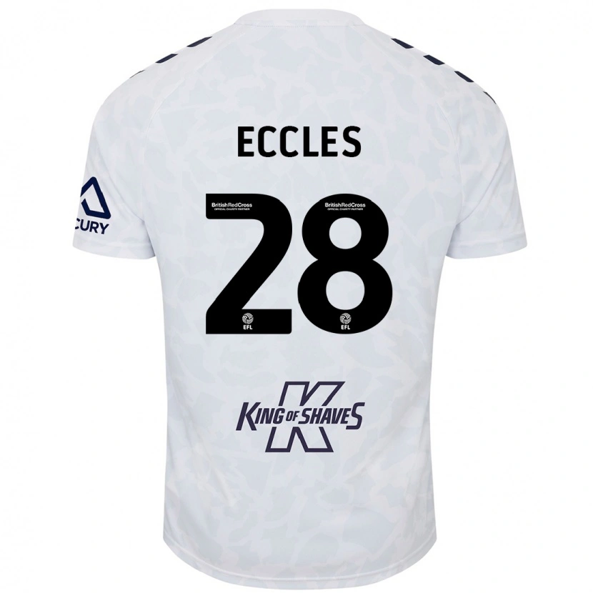 Danxen Kinder Josh Eccles #28 Weiß Auswärtstrikot Trikot 2024/25 T-Shirt Schweiz