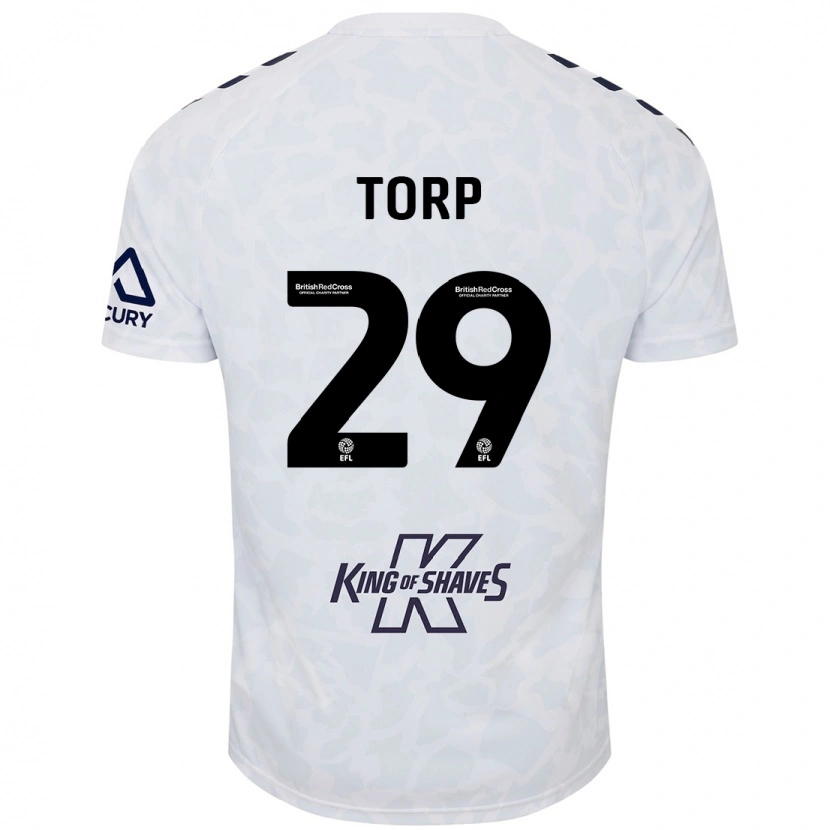 Danxen Kinder Victor Torp #29 Weiß Auswärtstrikot Trikot 2024/25 T-Shirt Schweiz