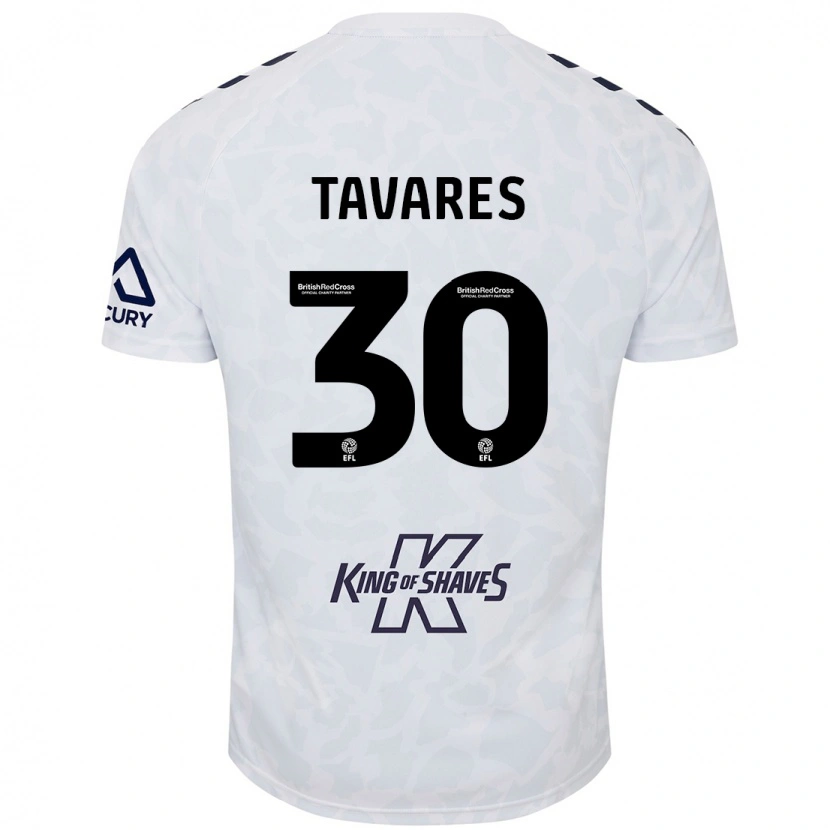 Danxen Kinder Fábio Tavares #30 Weiß Auswärtstrikot Trikot 2024/25 T-Shirt Schweiz