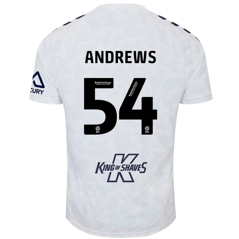 Danxen Kinder Kai Andrews #54 Weiß Auswärtstrikot Trikot 2024/25 T-Shirt Schweiz