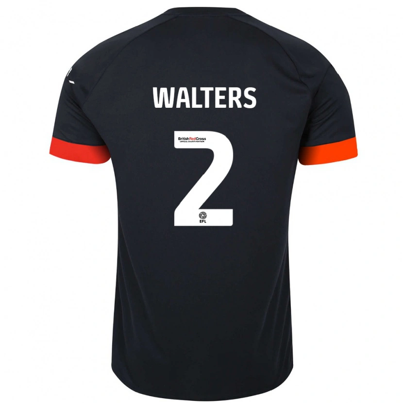 Danxen Kinder Reuell Walters #2 Schwarz Orange Auswärtstrikot Trikot 2024/25 T-Shirt Schweiz