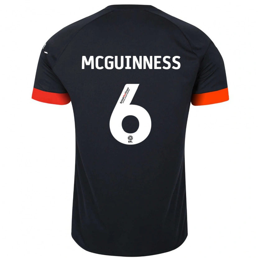 Danxen Kinder Mark Mcguinness #6 Schwarz Orange Auswärtstrikot Trikot 2024/25 T-Shirt Schweiz