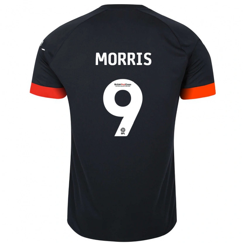 Danxen Kinder Carlton Morris #9 Schwarz Orange Auswärtstrikot Trikot 2024/25 T-Shirt Schweiz