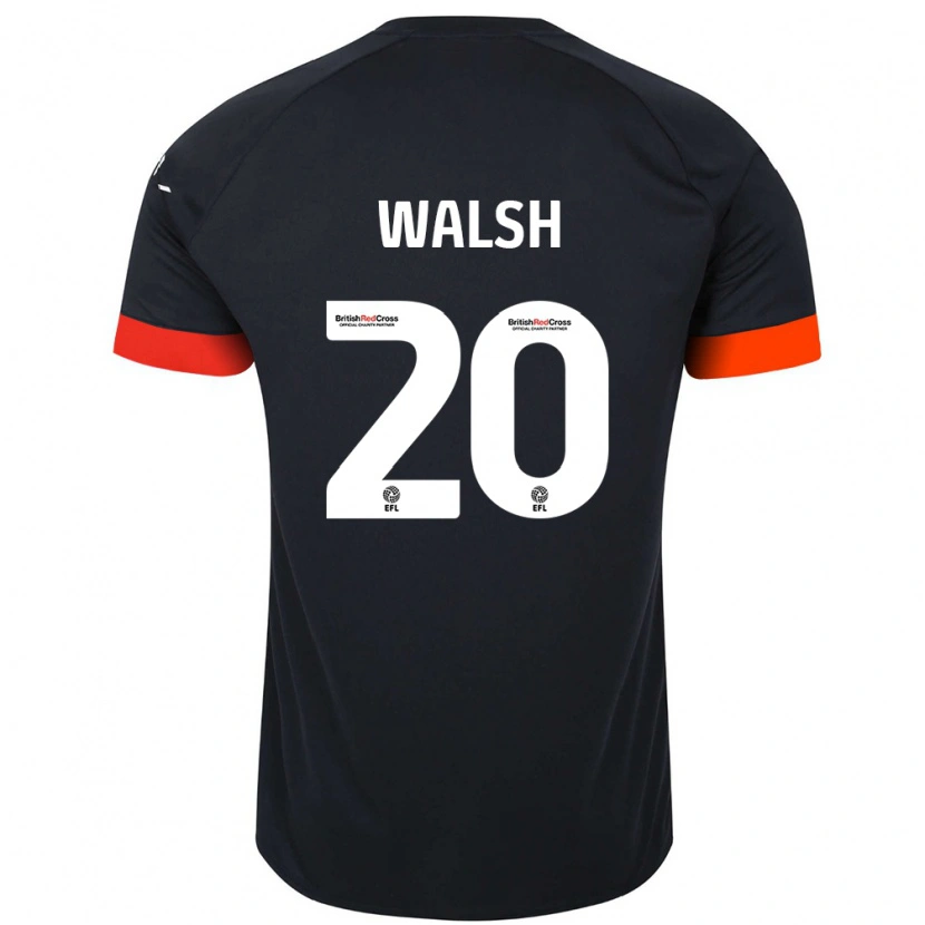 Danxen Kinder Liam Walsh #20 Schwarz Orange Auswärtstrikot Trikot 2024/25 T-Shirt Schweiz