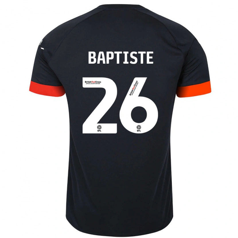 Danxen Kinder Shandon Baptiste #26 Schwarz Orange Auswärtstrikot Trikot 2024/25 T-Shirt Schweiz