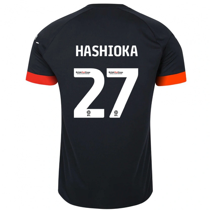 Danxen Kinder Daiki Hashioka #27 Schwarz Orange Auswärtstrikot Trikot 2024/25 T-Shirt Schweiz