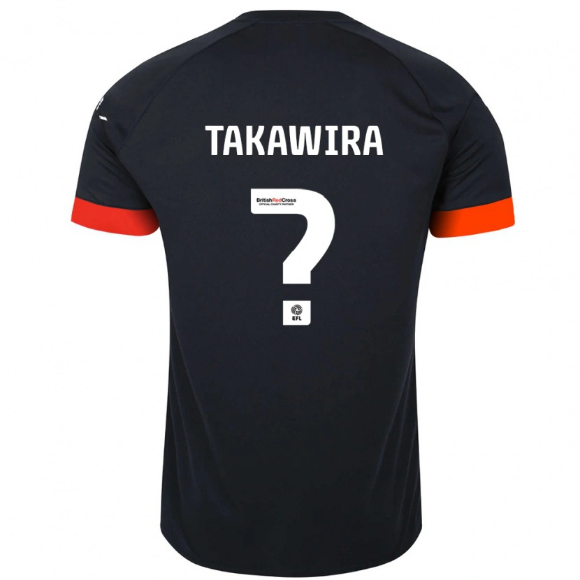 Danxen Kinder Matthew Takawira #0 Schwarz Orange Auswärtstrikot Trikot 2024/25 T-Shirt Schweiz