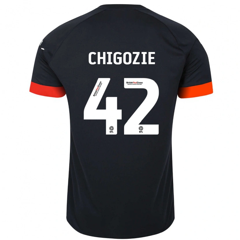 Danxen Kinder Christian Chigozie #42 Schwarz Orange Auswärtstrikot Trikot 2024/25 T-Shirt Schweiz