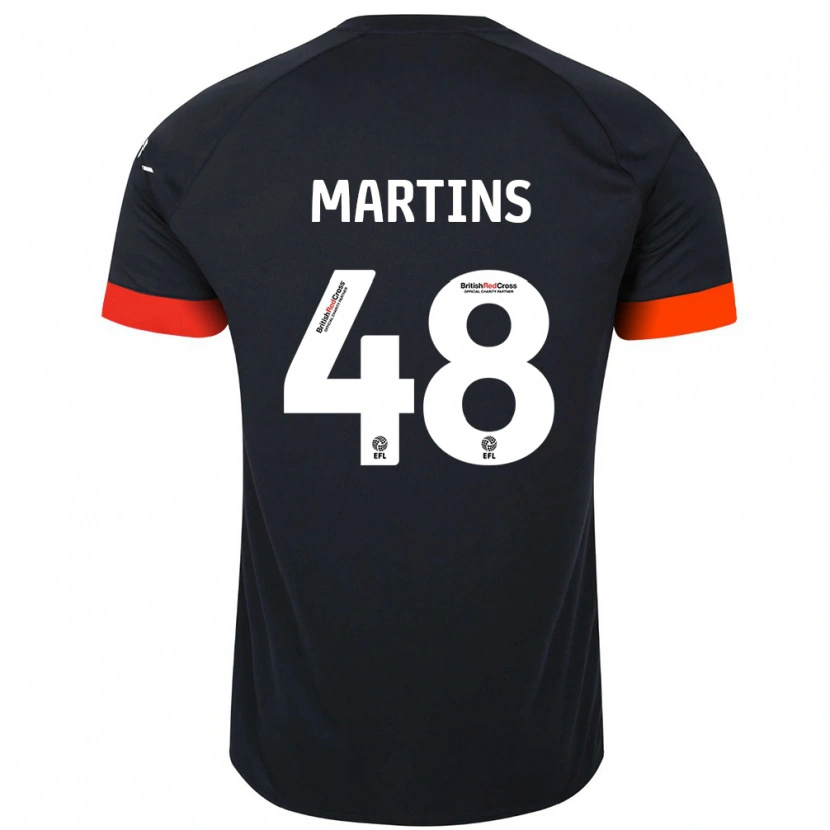 Danxen Kinder Dominic Dos Santos Martins #48 Schwarz Orange Auswärtstrikot Trikot 2024/25 T-Shirt Schweiz