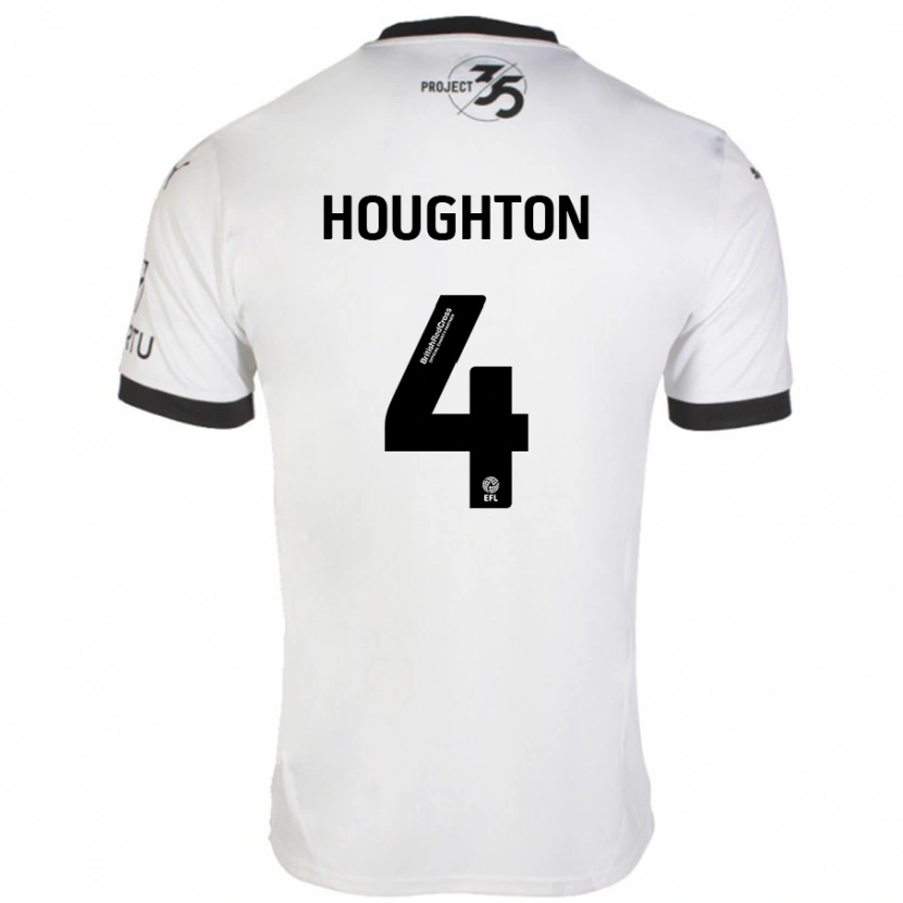 Danxen Kinder Jordan Houghton #4 Weiß Schwarz Auswärtstrikot Trikot 2024/25 T-Shirt Schweiz