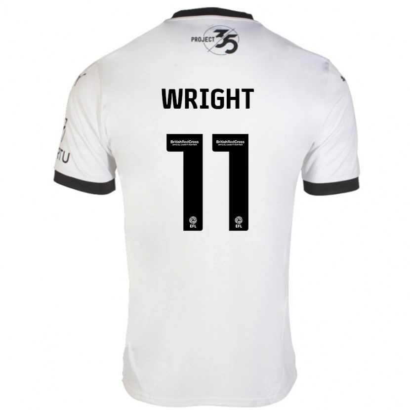 Danxen Kinder Callum Wright #11 Weiß Schwarz Auswärtstrikot Trikot 2024/25 T-Shirt Schweiz