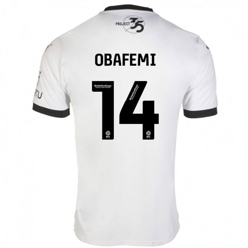 Danxen Kinder Michael Obafemi #14 Weiß Schwarz Auswärtstrikot Trikot 2024/25 T-Shirt Schweiz