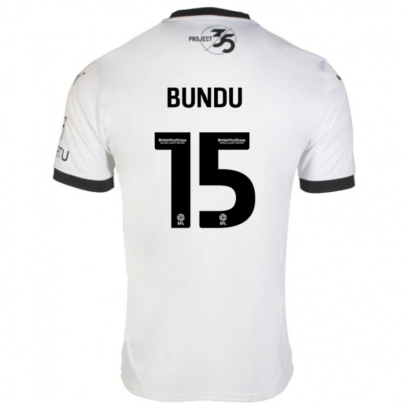 Danxen Kinder Mustapha Bundu #15 Weiß Schwarz Auswärtstrikot Trikot 2024/25 T-Shirt Schweiz