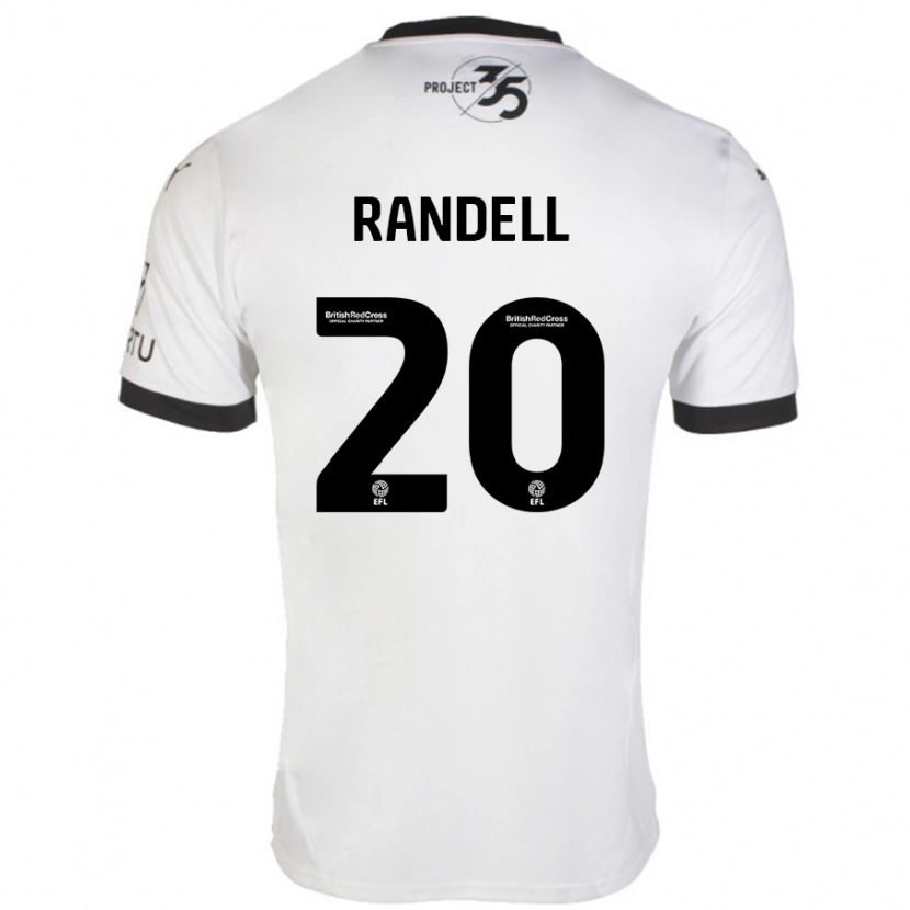 Danxen Kinder Adam Randell #20 Weiß Schwarz Auswärtstrikot Trikot 2024/25 T-Shirt Schweiz