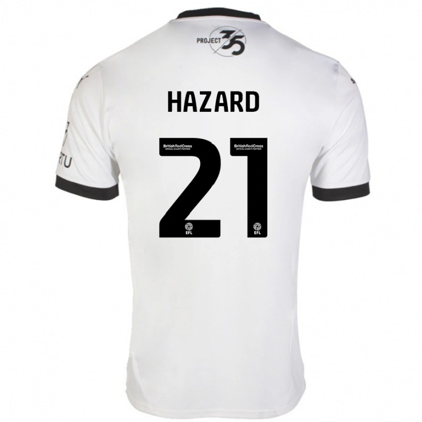 Danxen Kinder Conor Hazard #21 Weiß Schwarz Auswärtstrikot Trikot 2024/25 T-Shirt Schweiz