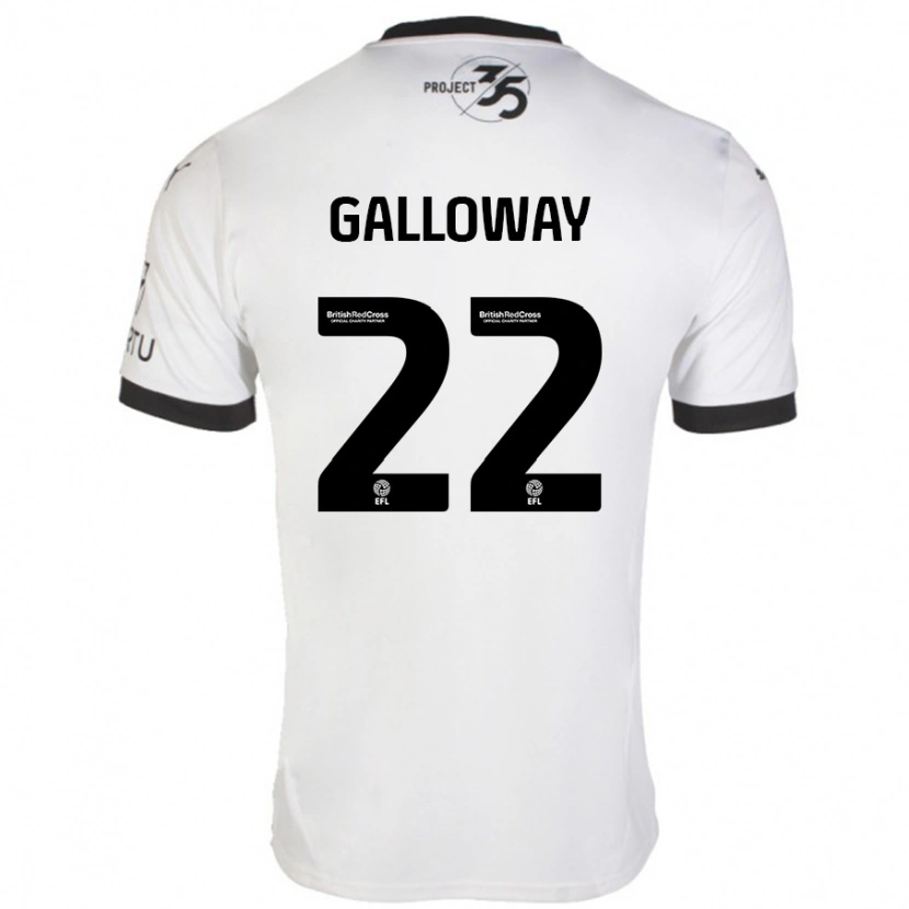 Danxen Kinder Brendan Galloway #22 Weiß Schwarz Auswärtstrikot Trikot 2024/25 T-Shirt Schweiz