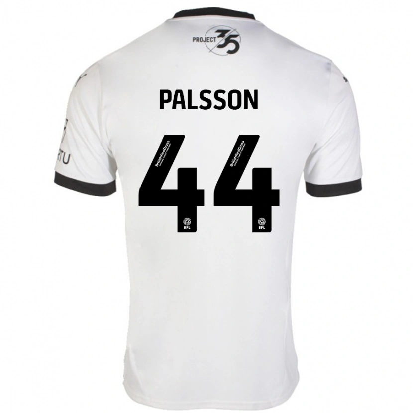 Danxen Kinder Victor Pálsson #44 Weiß Schwarz Auswärtstrikot Trikot 2024/25 T-Shirt Schweiz