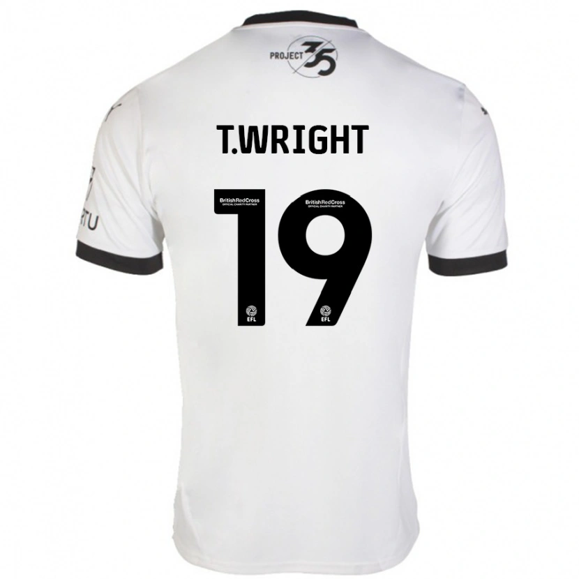 Danxen Kinder Tyreik Wright #19 Weiß Schwarz Auswärtstrikot Trikot 2024/25 T-Shirt Schweiz