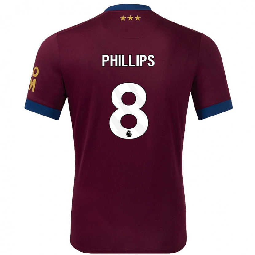 Danxen Kinder Kalvin Phillips #8 Braun Auswärtstrikot Trikot 2024/25 T-Shirt Schweiz