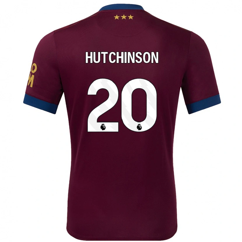 Danxen Kinder Omari Hutchinson #20 Braun Auswärtstrikot Trikot 2024/25 T-Shirt Schweiz