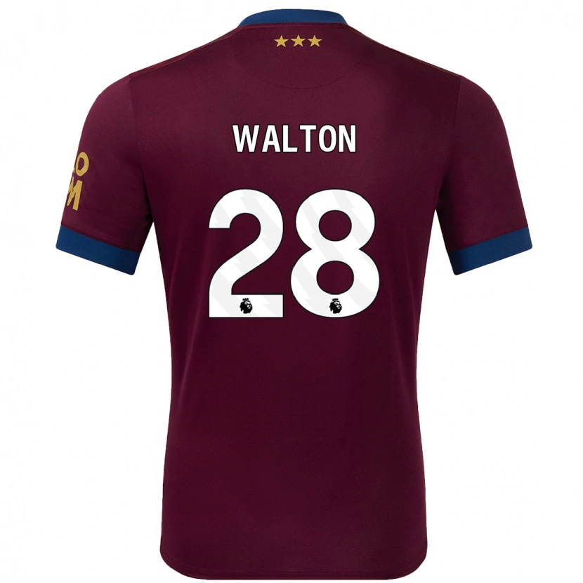 Danxen Kinder Christian Walton #28 Braun Auswärtstrikot Trikot 2024/25 T-Shirt Schweiz