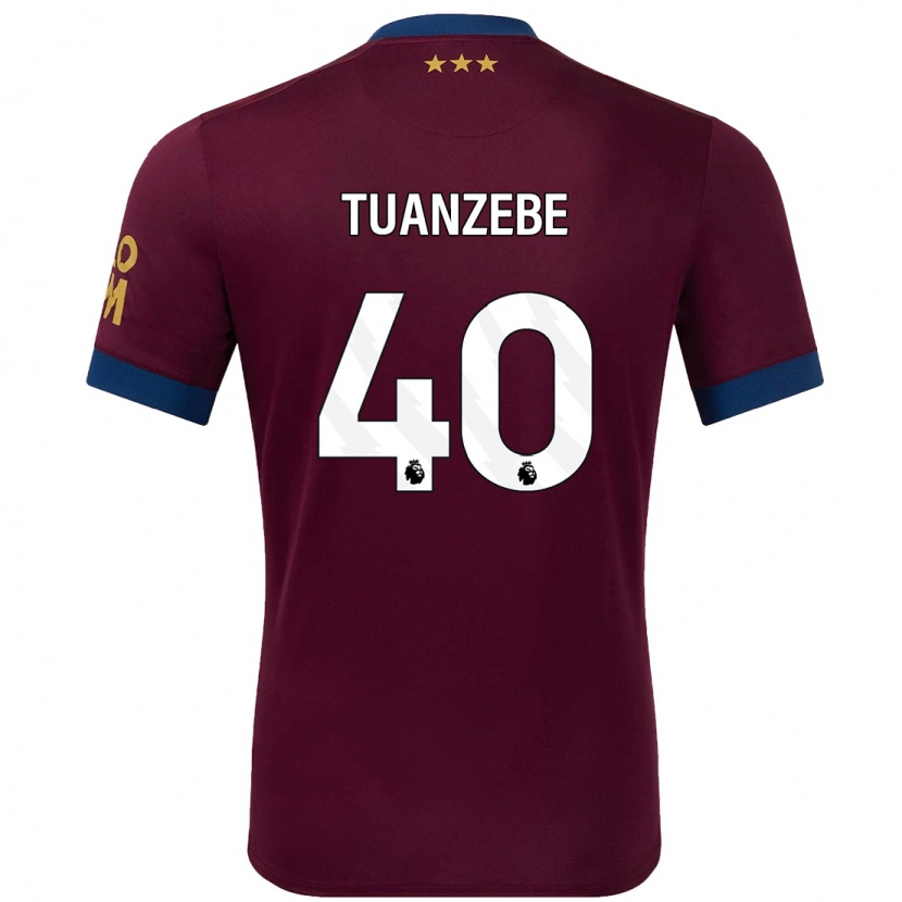 Danxen Kinder Axel Tuanzebe #40 Braun Auswärtstrikot Trikot 2024/25 T-Shirt Schweiz