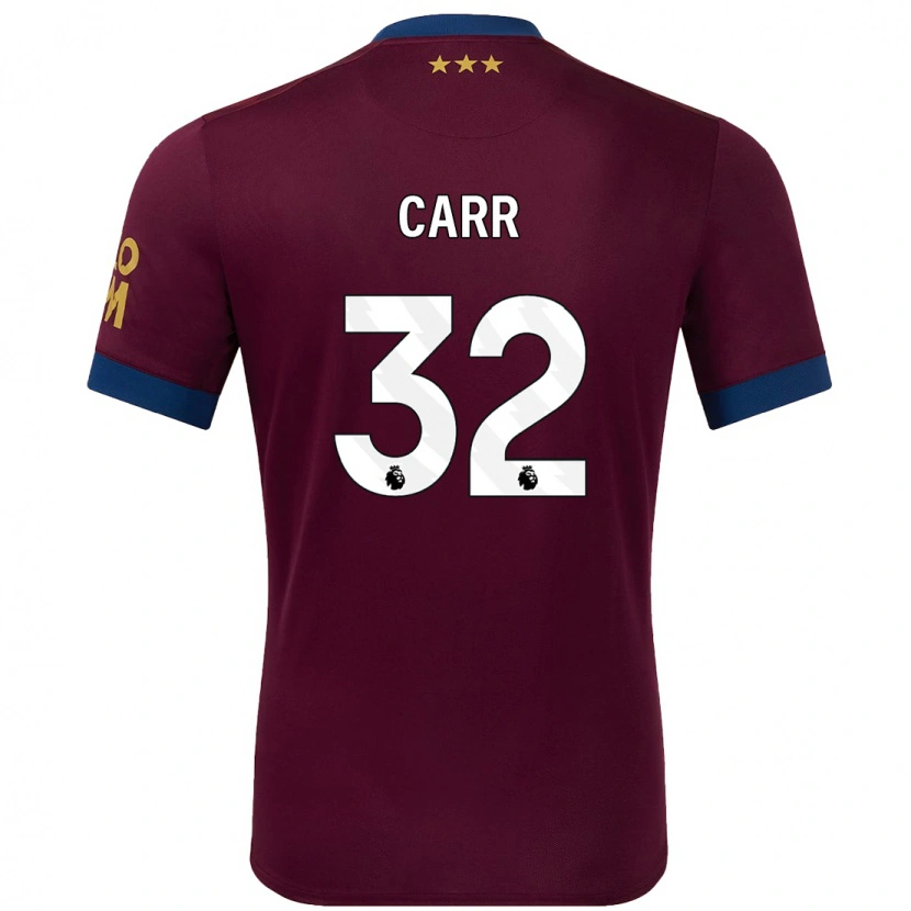 Danxen Kinder Ryan Carr #32 Braun Auswärtstrikot Trikot 2024/25 T-Shirt Schweiz