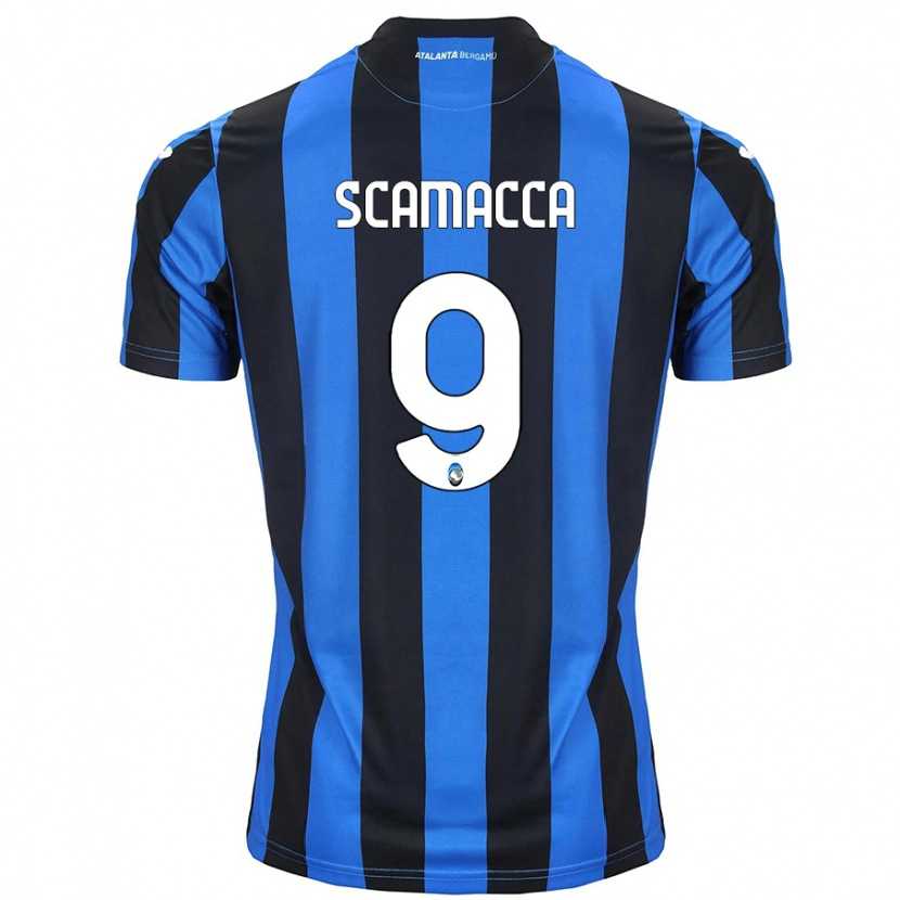 Danxen Herren Gianluca Scamacca #9 Blau Schwarz Heimtrikot Trikot 2024/25 T-Shirt Schweiz