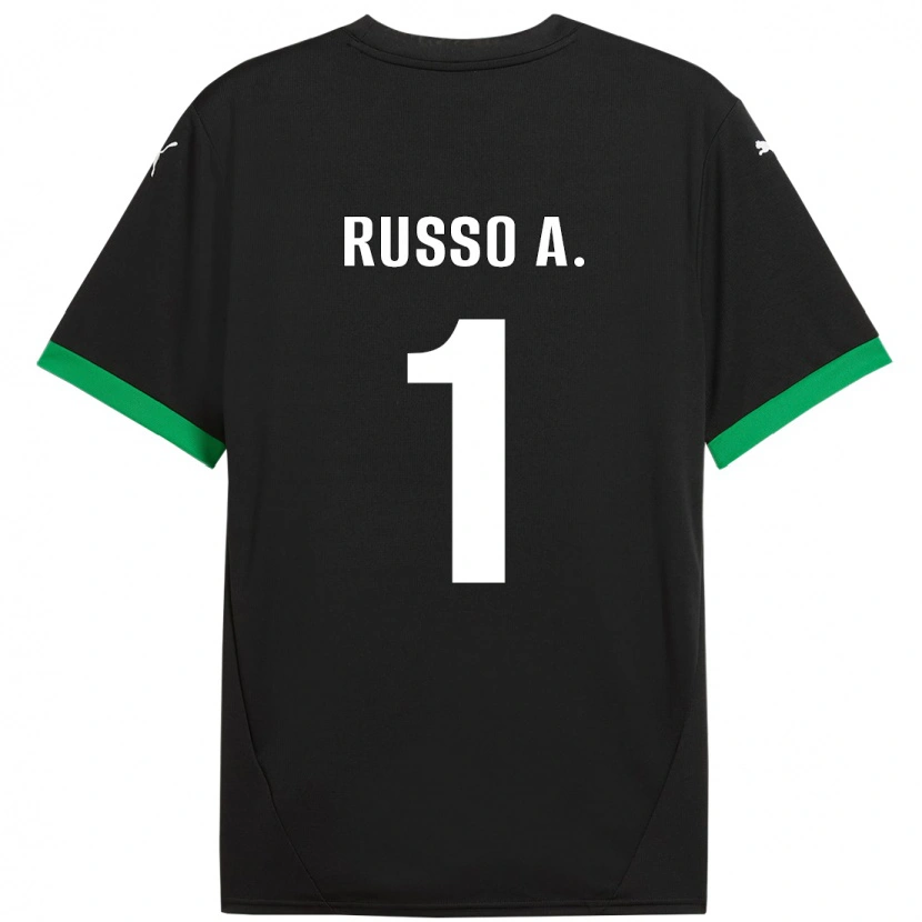 Danxen Herren Alessandro Russo #1 Schwarz Dunkelgrün Heimtrikot Trikot 2024/25 T-Shirt Schweiz