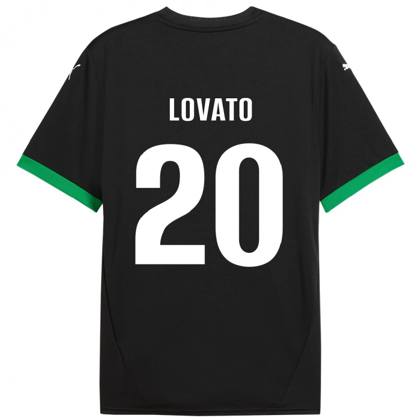 Danxen Herren Matteo Lovato #20 Schwarz Dunkelgrün Heimtrikot Trikot 2024/25 T-Shirt Schweiz