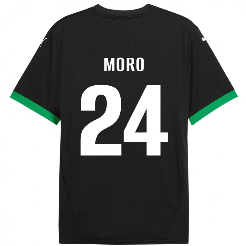 Danxen Herren Luca Moro #24 Schwarz Dunkelgrün Heimtrikot Trikot 2024/25 T-Shirt Schweiz