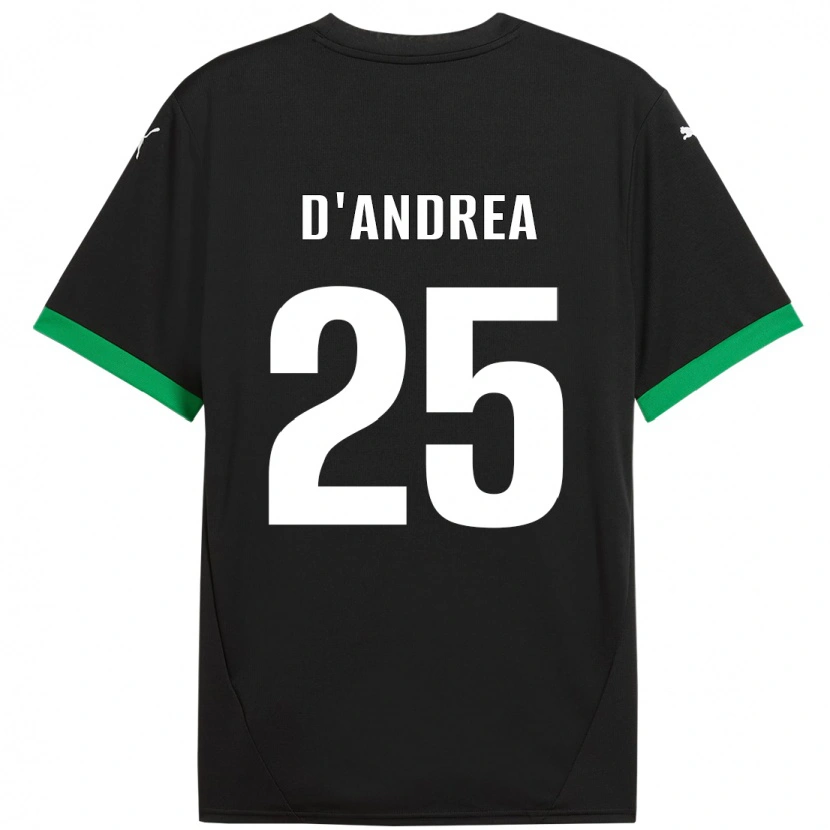 Danxen Herren Luca D'andrea #25 Schwarz Dunkelgrün Heimtrikot Trikot 2024/25 T-Shirt Schweiz