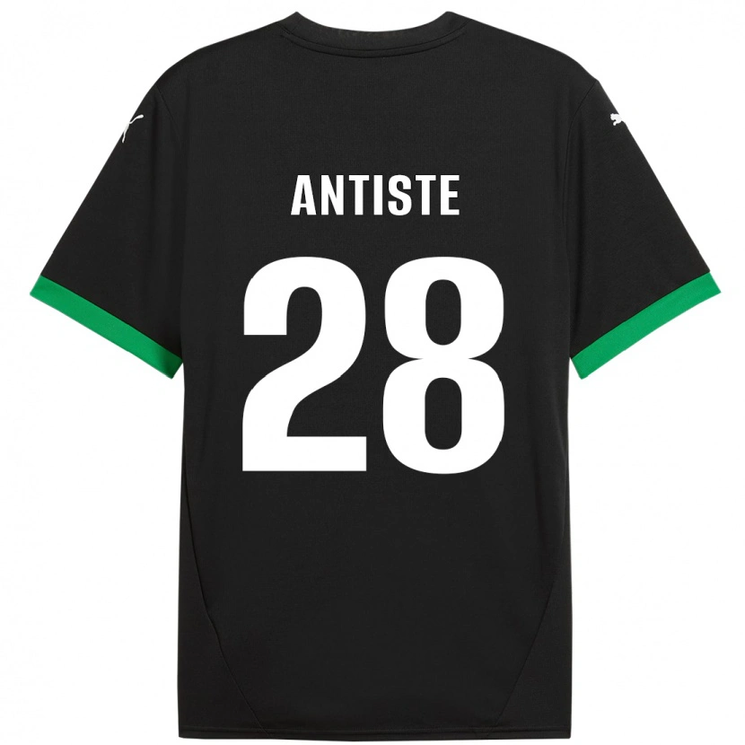 Danxen Herren Janis Antiste #28 Schwarz Dunkelgrün Heimtrikot Trikot 2024/25 T-Shirt Schweiz