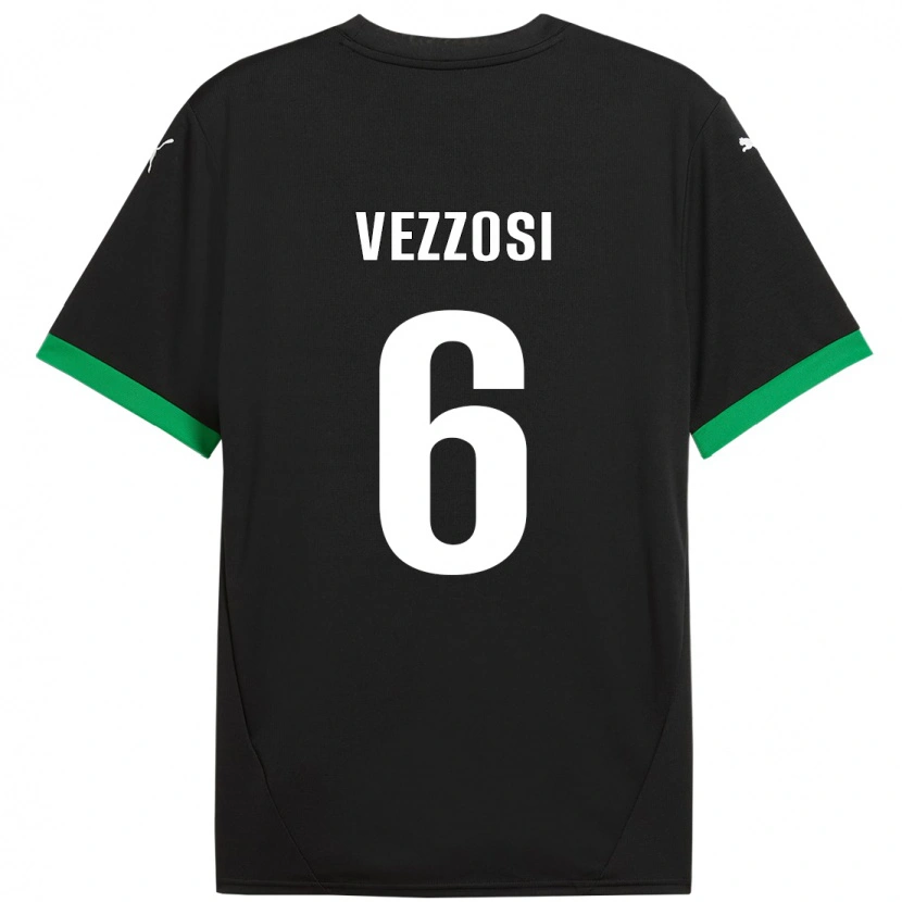 Danxen Herren Giorgio Vezzosi #6 Schwarz Dunkelgrün Heimtrikot Trikot 2024/25 T-Shirt Schweiz