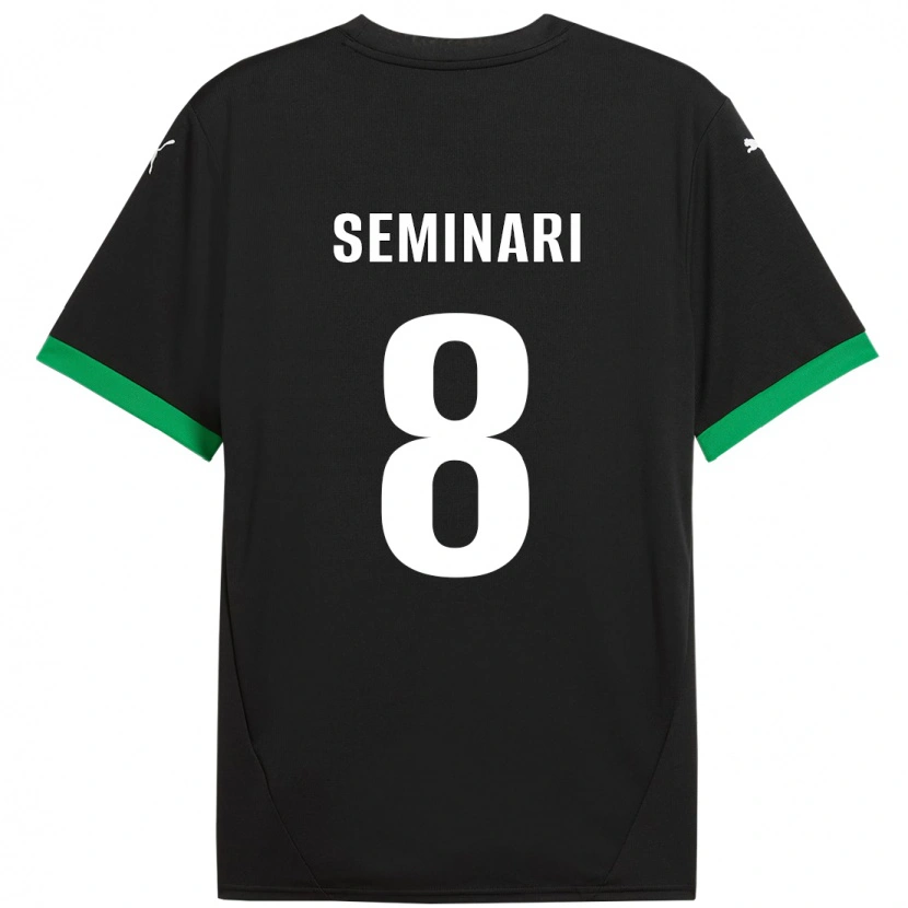 Danxen Herren Giacomo Seminari #8 Schwarz Dunkelgrün Heimtrikot Trikot 2024/25 T-Shirt Schweiz