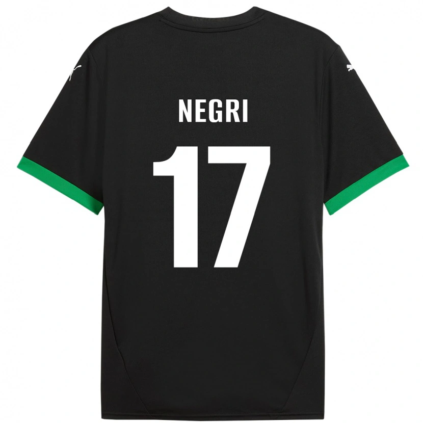 Danxen Herren Gabriele Negri #17 Schwarz Dunkelgrün Heimtrikot Trikot 2024/25 T-Shirt Schweiz