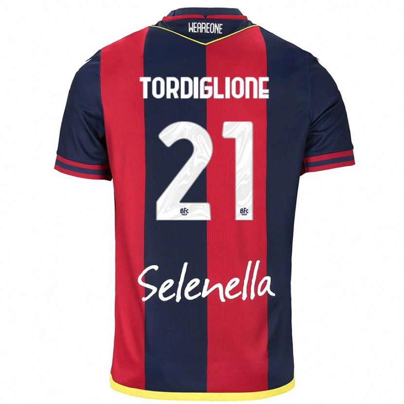 Danxen Herren Nicolò Tordiglione #21 Rot Königsblau Heimtrikot Trikot 2024/25 T-Shirt Schweiz