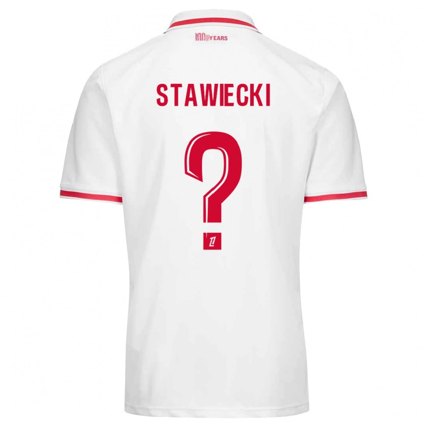 Danxen Herren Jules Stawiecki #0 Weiß Rot Heimtrikot Trikot 2024/25 T-Shirt Schweiz