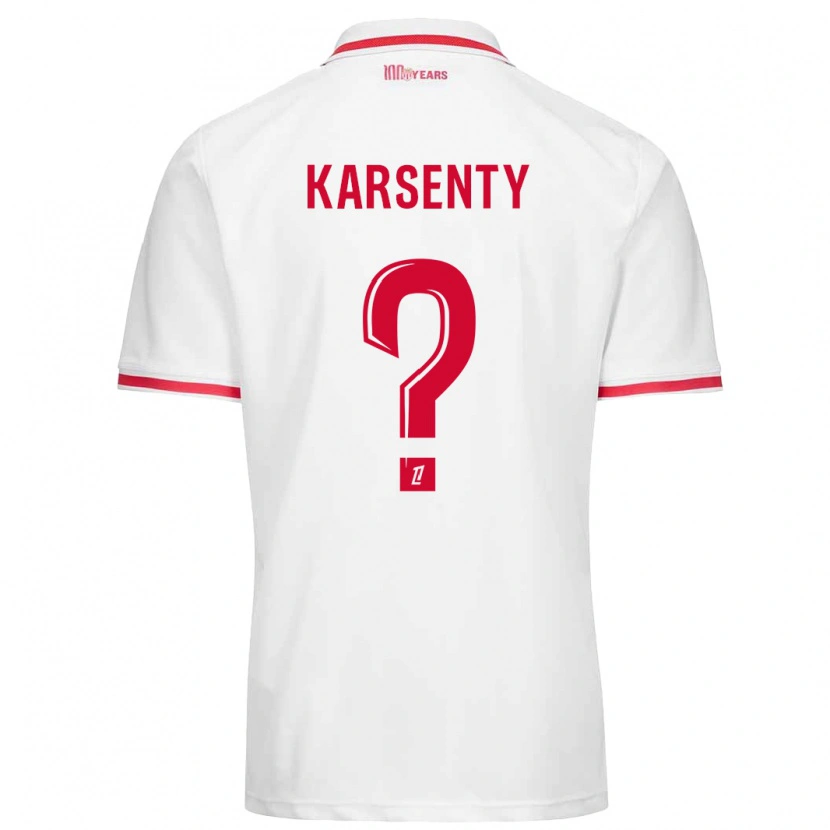 Danxen Herren Kylian Karsenty #0 Weiß Rot Heimtrikot Trikot 2024/25 T-Shirt Schweiz