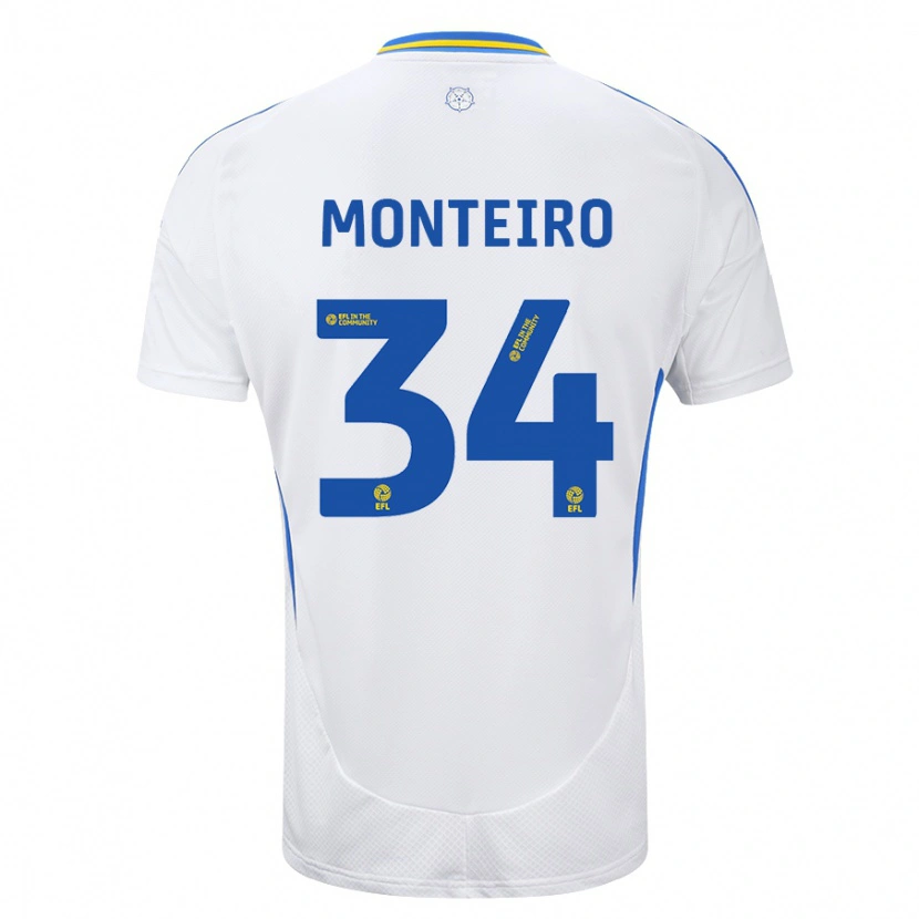 Danxen Herren Diogo Monteiro #34 Weiß Blau Heimtrikot Trikot 2024/25 T-Shirt Schweiz